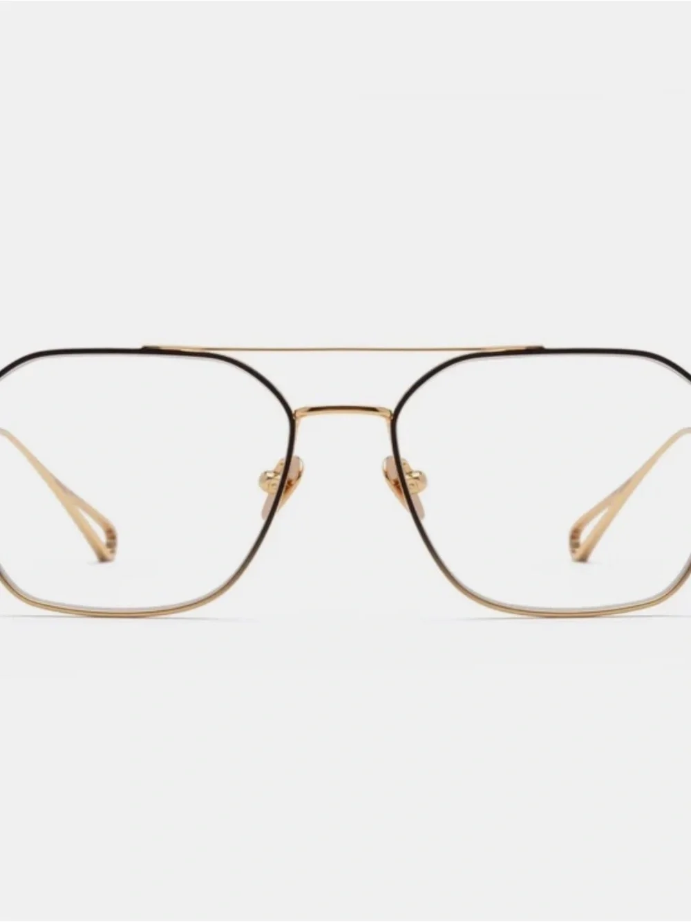 KREWE BERM Gold Metal Geometric Women's Eyeglass Frames